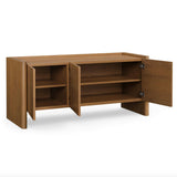 54" MCM-Style Media Unit (Smoked Oak)