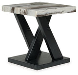 Set of three Ashley Furniture Cendill tables, including side and end tables, with modern wood finish and sleek design.
