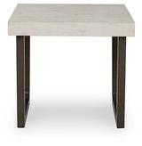 Set of two Westenfort Ashley Furniture end tables with wood finish, featuring a modern design and clean lines.