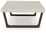 Set of two Ashley Furniture Westenfort side tables, modern design with wood finish, shown in a stylish living room setting.