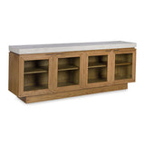 Ashley Furniture Adanworth accent cabinet with closed doors, featuring a stylish wood finish and modern design.