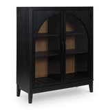 Ashley Furniture Armenleigh accent cabinet with closed doors, featuring a stylish design and wood finish for living room decor.