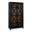 Ashley Furniture Christop Accent Cabinet shown from an angled view, featuring a sleek closed-door design and modern wood finish.