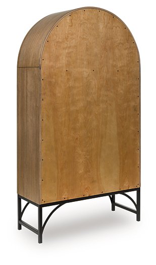 Ashley Furniture Gwenwich Accent Cabinet showing a stylish wooden cabinet with a dark finish and decorative hardware.