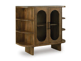 Ashley Furniture Niall Accent Cabinet with sleek design, closed doors, and a modern finish.