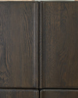 Ashley Furniture Orsonal Accent Cabinet with sleek wood finish and modern design, featuring storage drawers and decorative detailing.