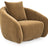Ashley Furniture Yahya swivel accent chair with plush fabric and modern design, shown from an angled side view.