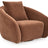 Ashley Furniture Yahya swivel accent chair with plush upholstery and modern design, shown from an angled side view.
