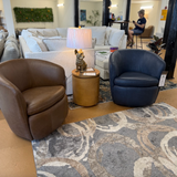 Preston Leather Swivel Chair - Pull Up A Couch