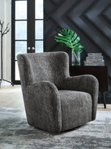 Ashley Furniture Rowenburg swivel glider accent chair with plush upholstery and modern design, perfect for cozy living spaces.