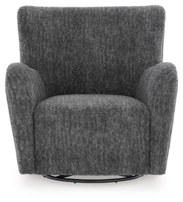 Ashley Furniture Rowenburg swivel glider accent chair with plush upholstery and a comfortable, modern design.