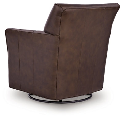 Ashley Furniture Braydunn swivel glider accent chair with plush fabric and a comfortable backrest, perfect for living room seating.
