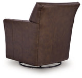 Ashley Furniture Braydunn swivel glider accent chair with plush fabric and a comfortable backrest, perfect for living room seating.