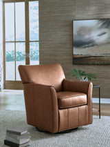 Ashley Furniture Braydunn swivel glider accent chair with plush fabric and a comfortable, modern design in a cozy living space.