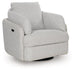 Ashley Furniture Alainmont Next-Gen Nuvella swivel power recliner accent chair with cushioned seat and modern design.
