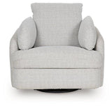 Ashley Furniture Alainmont Next-Gen Nuvella swivel power recliner accent chair with plush upholstery and modern design.