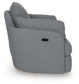 Ashley Furniture Alainmont Next-Gen Nuvella swivel power recliner accent chair with plush cushioning and modern design.