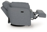 Ashley Furniture Alainmont Next-Gen Nuvella swivel power recliner accent chair with plush upholstery and modern design.
