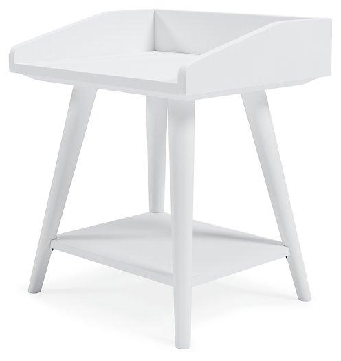 Ashley Furniture Blariden accent table with wooden finish and sleek design, ideal for living room or bedroom decor.