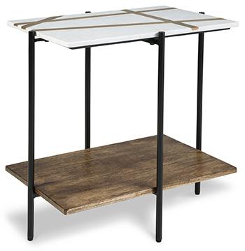 Ashley Furniture Braxmore accent table with a sleek wooden finish and modern design, perfect for living room or bedroom decor.