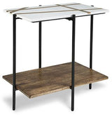 Ashley Furniture Braxmore accent table with a sleek wooden finish and modern design, perfect for living room or bedroom decor.