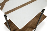 Ashley Furniture Braxmore Accent Table with a sleek wooden top and metal legs, perfect for living room or bedroom decor.