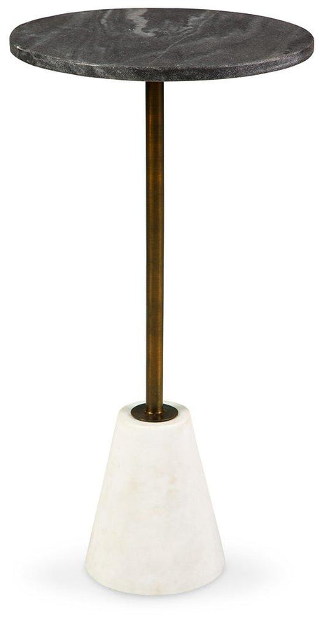 Caramont Accent Table by Ashley Furniture featuring a sleek wooden surface and modern design, perfect for living room decor.