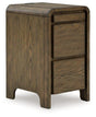 Ashley Furniture Jensworth accent table with a sleek design and wooden finish, ideal for living room or bedroom decor.