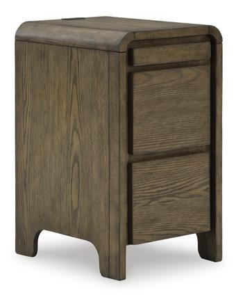 Ashley Furniture Jensworth accent table with a wooden finish and sleek design, perfect for living room or bedside decor.
