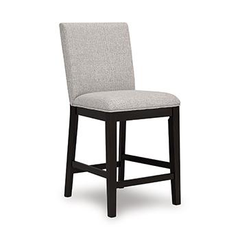 Ashley Furniture Neymorton counter height barstool with wooden legs and upholstered seat, ideal for modern kitchen or bar area.