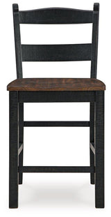 Ashley Furniture Valebeck counter height barstool with wooden legs and upholstered seat, perfect for modern kitchen or bar area.