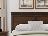 Ashley Furniture Danabrin panel storage bed with sleek wood finish and built-in storage drawers in a modern bedroom setting.