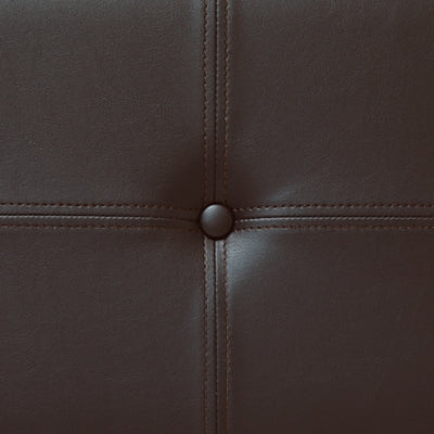 Ashley Furniture Ralene counter height dining bench with dark wood finish and cushioned seat, shown in a close-up swatch image.