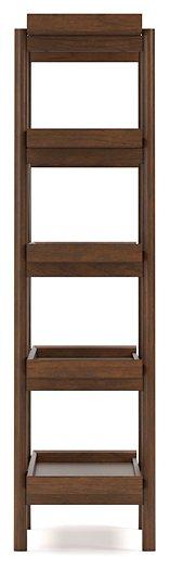 Ashley Furniture Lyncott 70-inch bookcase with multiple shelves and a dark wood finish, suitable for home or office storage.