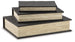 Set of three Ashley Furniture Jolina boxes with decorative lids, perfect for stylish storage and organization.