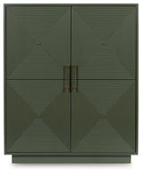 Ashley Furniture Geirwood accent cabinet with wood finish and decorative hardware, showcasing a stylish storage piece.