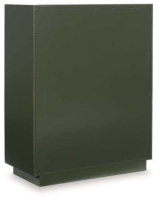 Ashley Furniture Geirwood accent cabinet with wood finish and decorative hardware, showcasing storage and stylish design.