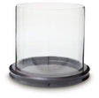 Ashley Furniture Saskia Candle Holder featuring a sleek, modern design with a metallic finish for decorative candle display.