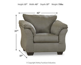 Ashley Furniture Darcy Chair with plush upholstery and modern design, featuring a sleek, comfortable seating area.
