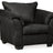 Ashley Furniture Darcy Chair with plush fabric upholstery and wooden legs, showcasing a modern, comfortable seating option.