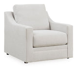 Ashley Furniture Adda Chair with wooden legs and fabric upholstery, shown from an angled view.