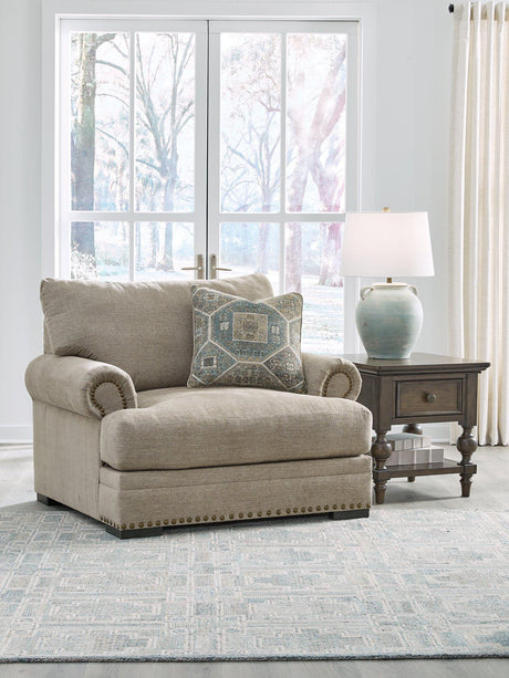 Ashley Furniture Galemore oversized chair with plush upholstery and wide seating, perfect for cozy living room relaxation.