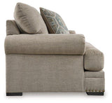 Oversized Ashley Furniture Galemore Chair with plush fabric and wide seating, perfect for a modern living room.