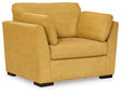 Oversized Ashley Furniture Keerwick chair with plush fabric and wide armrests, perfect for comfortable lounging.