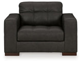Ashley Furniture Luigi oversized chair with plush fabric and wide armrests, perfect for a comfortable living room seating area.