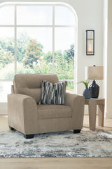 Olten oversized chair by Ashley Furniture featuring plush fabric upholstery, wide seating, and modern design.