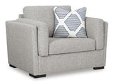 Ashley Furniture Evansley oversized chair with plush fabric, wide seat, and cushioned back for comfortable seating.