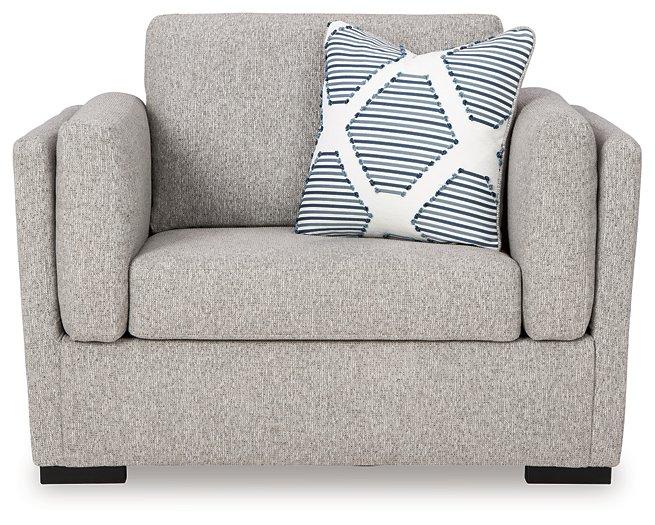 Ashley Furniture Evansley oversized chair with plush fabric and wide armrests in a modern, comfortable design.