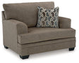 Large Ashley Furniture Stonemeade oversized chair with plush fabric and wide armrests, perfect for cozy living room seating.
