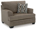 Large Ashley Furniture Stonemeade oversized chair with plush fabric and wide armrests, perfect for cozy living room seating.